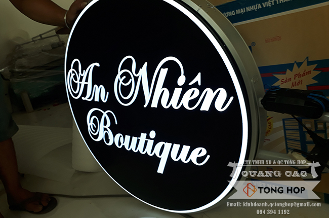 mẫu hộp đèn led vẫy bằng mica hút nổi đẹp