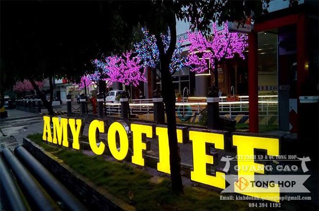 thi công bảng hiệu cafe tại củ chi