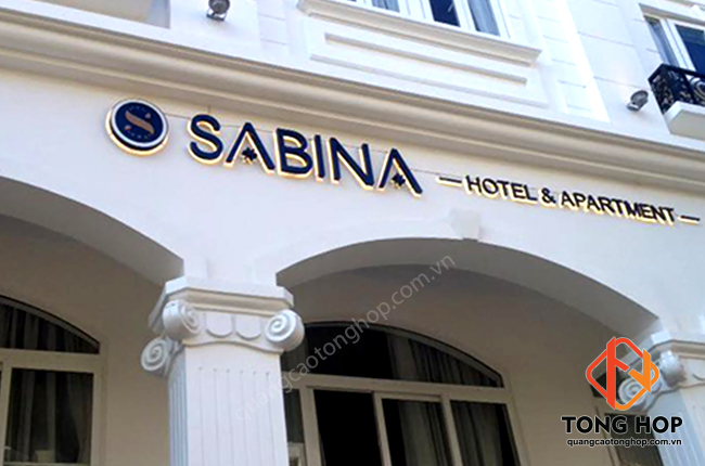 thi công bảng hiệu khách san tại sài gòn