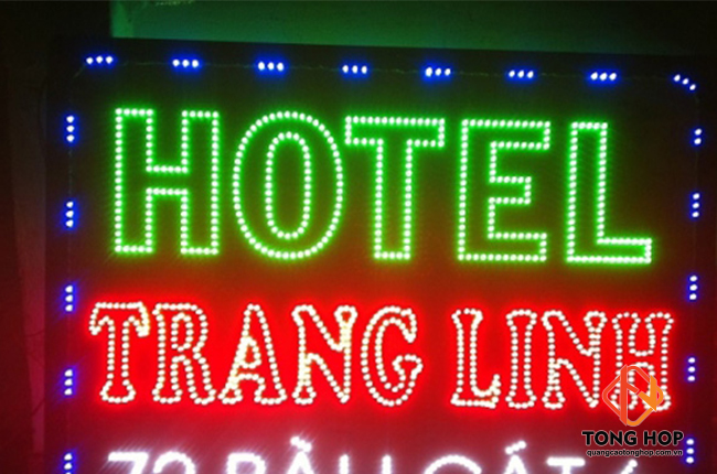bảng hiệu led vẫy cho khách sạn