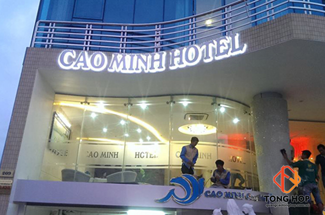 Thi công làm biển quảng cáo cho khách sạn giá rẻ tại Long An